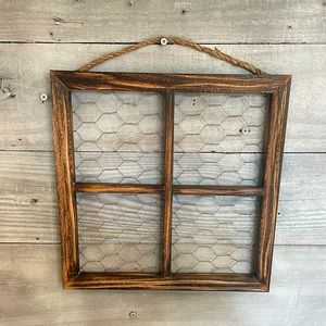 Farmhouse Decor Chicken Wire Frame
